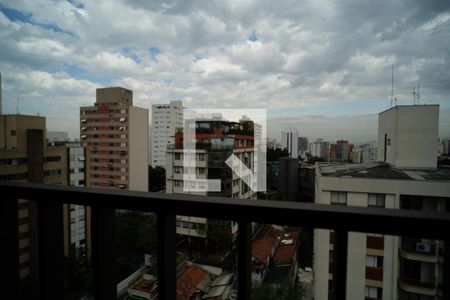 Vista da Sacada de apartamento à venda com 1 quarto, 26m² em Cerqueira César, São Paulo