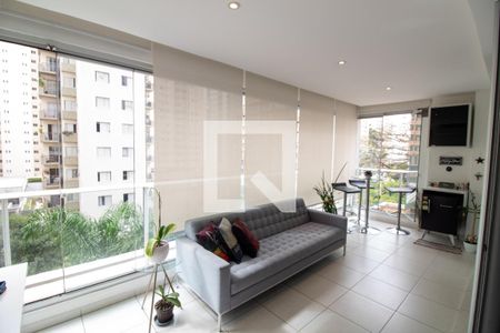 Sala de apartamento para alugar com 1 quarto, 52m² em Brooklin Paulista, São Paulo