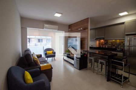 Sala de apartamento à venda com 1 quarto, 51m² em Santo Amaro, São Paulo