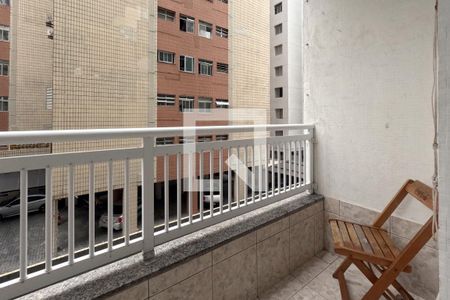 Varanda da Sala de apartamento para alugar com 1 quarto, 60m² em Boqueirão, Santos