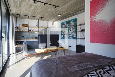 Sala _Quarto de kitnet/studio para alugar com 1 quarto, 42m² em Morro das Pedras, Florianópolis