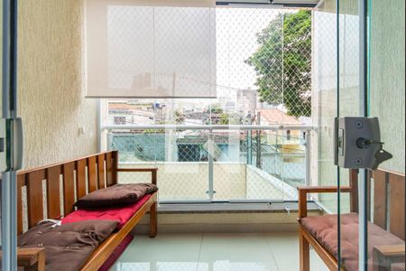 Varanda da Sala de apartamento à venda com 2 quartos, 63m² em Vila Valparaiso, Santo André