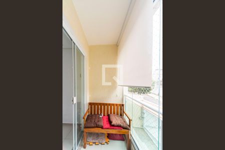 Varanda da Sala de apartamento à venda com 2 quartos, 63m² em Vila Valparaiso, Santo André