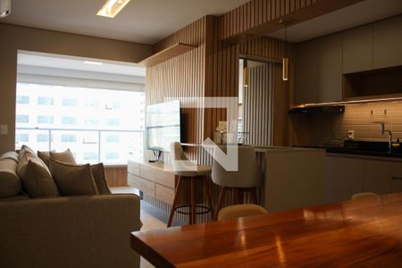 Salas e Cozinha Americana de apartamento para alugar com 2 quartos, 63m² em Paraíso, São Paulo