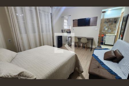 Sala de apartamento para alugar com 1 quarto, 28m² em José Menino, Santos