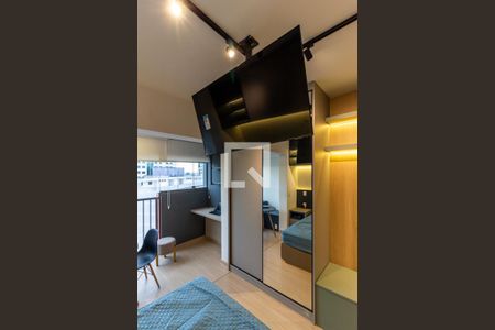 Studio - Detalhe TV de kitnet/studio para alugar com 1 quarto, 24m² em Consolação, São Paulo
