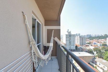 Sacada da sala e suíte de apartamento à venda com 1 quarto, 29m² em Jardim da Gloria, São Paulo