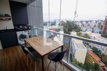 Varanda da Sala/Cozinha de apartamento à venda com 1 quarto, 35m² em Real Parque, São Paulo