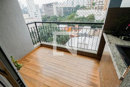 Varanda da Sala de apartamento à venda com 3 quartos, 72m² em Vila Andrade, São Paulo
