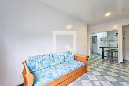 Sala de apartamento para alugar com 1 quarto, 48m² em Jardim Belmar, Guarujá