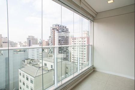 Varanda da Sala de apartamento à venda com 1 quarto, 46m² em Bela Vista, São Paulo