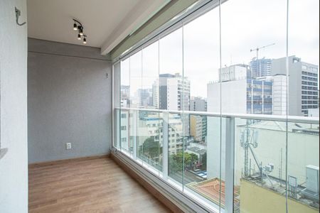 Varanda da Sala de apartamento à venda com 1 quarto, 45m² em Bela Vista, São Paulo