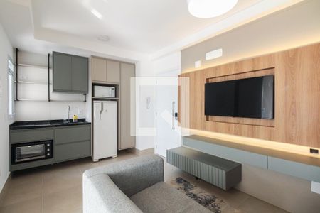 Sala  de apartamento à venda com 1 quarto, 37m² em Vila Azevedo, São Paulo
