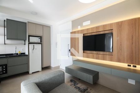 Sala  de apartamento à venda com 1 quarto, 37m² em Vila Azevedo, São Paulo