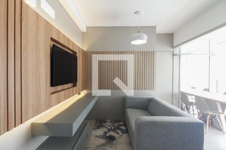 Sala  de apartamento à venda com 1 quarto, 37m² em Vila Azevedo, São Paulo