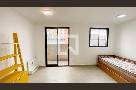 Sala - Cozinha de apartamento para alugar com 1 quarto, 37m² em Vila Valparaiso, Santo André