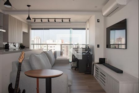 Sala de apartamento à venda com 1 quarto, 50m² em Mirandópolis, São Paulo