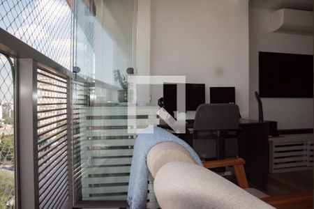 Varanda da Sala de apartamento à venda com 1 quarto, 50m² em Mirandópolis, São Paulo