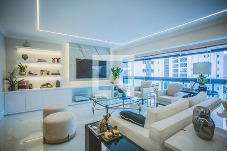 Sala de Estar de apartamento à venda com 4 quartos, 234m² em Mirandópolis, São Paulo