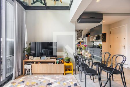 Sala de apartamento à venda com 1 quarto, 50m² em Pinheiros, São Paulo