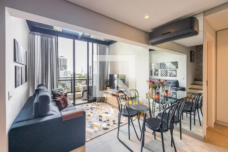 Sala de apartamento à venda com 1 quarto, 50m² em Pinheiros, São Paulo