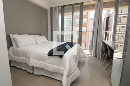 Quarto, panorâmica  de apartamento à venda com 1 quarto, 22m² em Indianópolis, São Paulo