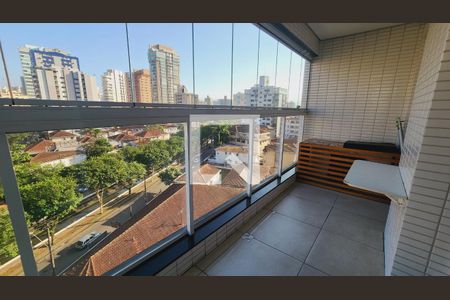 Varanda da Sala de apartamento para alugar com 1 quarto, 52m² em Embaré, Santos