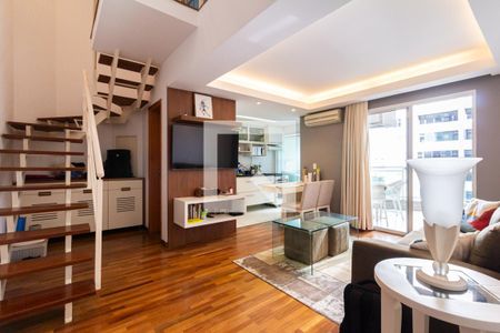 Sala de apartamento à venda com 1 quarto, 70m² em Moema, São Paulo