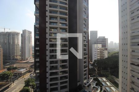 Vista da Varanda de kitnet/studio à venda com 1 quarto, 47m² em Indianópolis, São Paulo