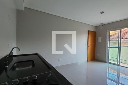 Sala e cozinha  de apartamento para alugar com 1 quarto, 33m² em Vila Paulicéia, São Paulo