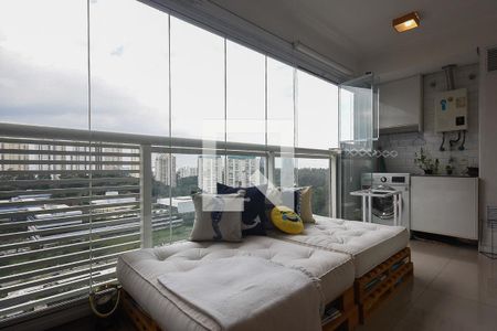 Varanda de apartamento à venda com 1 quarto, 39m² em Panamby, São Paulo