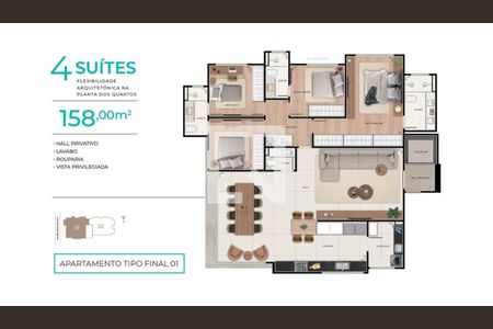Apartamento à venda com 4 quartos, 142m² em Ouro Preto, Belo Horizonte