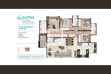 Apartamento à venda com 4 quartos, 142m² em Ouro Preto, Belo Horizonte