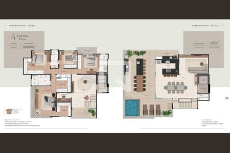 Apartamento à venda com 4 quartos, 302m² em Ouro Preto, Belo Horizonte