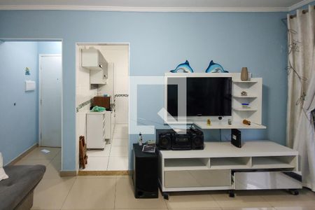 Sala de apartamento para alugar com 1 quarto, 72m² em Tupi, Praia Grande