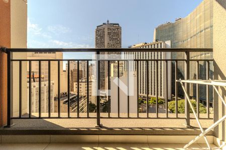 Varanda de kitnet/studio para alugar com 1 quarto, 27m² em República, São Paulo