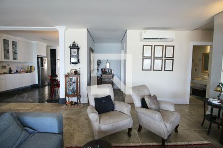 Sala  de apartamento para alugar com 4 quartos, 290m² em Morro do Maluf, Guarujá