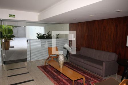 Hall Social Decorado de apartamento à venda com 3 quartos, 128m² em Funcionários, Belo Horizonte
