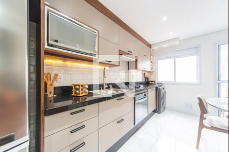 Cozinha e Área de Serviço de apartamento à venda com 2 quartos, 60m² em Vila Alzira, Santo André