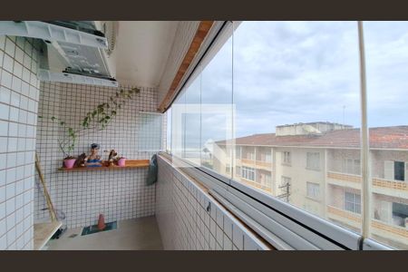 Varanda da sala de apartamento para alugar com 3 quartos, 78m² em Cidade Ocian, Praia Grande