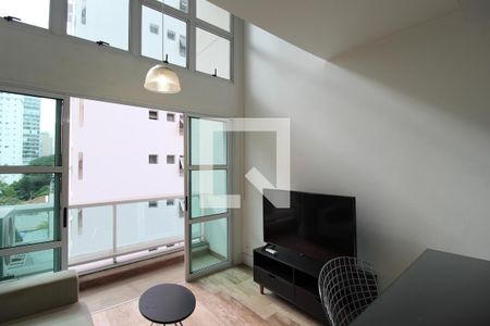 Sala/Cozinha de apartamento à venda com 1 quarto, 44m² em Indianópolis, São Paulo