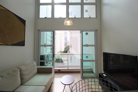 Sala/Cozinha de apartamento à venda com 1 quarto, 44m² em Indianópolis, São Paulo