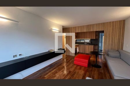 Sala  de apartamento à venda com 1 quarto, 64m² em Vila Madalena, São Paulo