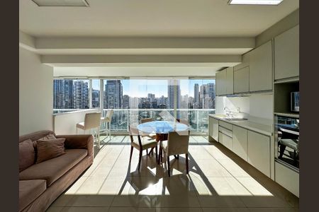Sala de apartamento para alugar com 1 quarto, 97m² em Brooklin Paulista, São Paulo