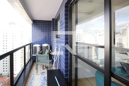 Varanda  de apartamento à venda com 1 quarto, 41m² em Vila Nova Conceição, São Paulo