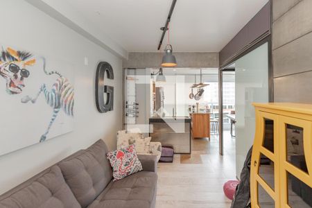 Sala de kitnet/studio para alugar com 1 quarto, 44m² em Brooklin Paulista, São Paulo