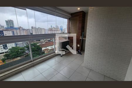 Varanda da Sala de apartamento para alugar com 1 quarto, 49m² em Ponta da Praia, Santos