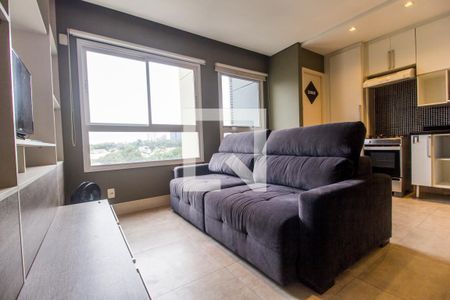 Sala de TV de apartamento para alugar com 1 quarto, 43m² em Dezoito do Forte Empresarial/alphaville., Barueri