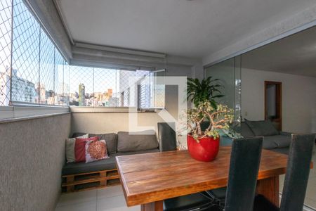 Varanda da Sala de apartamento à venda com 4 quartos, 118m² em Buritis, Belo Horizonte