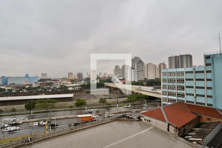 Vista da Sala/Cozinha de apartamento para alugar com 1 quarto, 27m² em Belenzinho, São Paulo